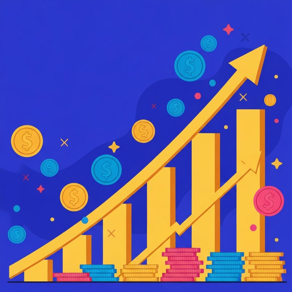 Financial growth and progress illustration