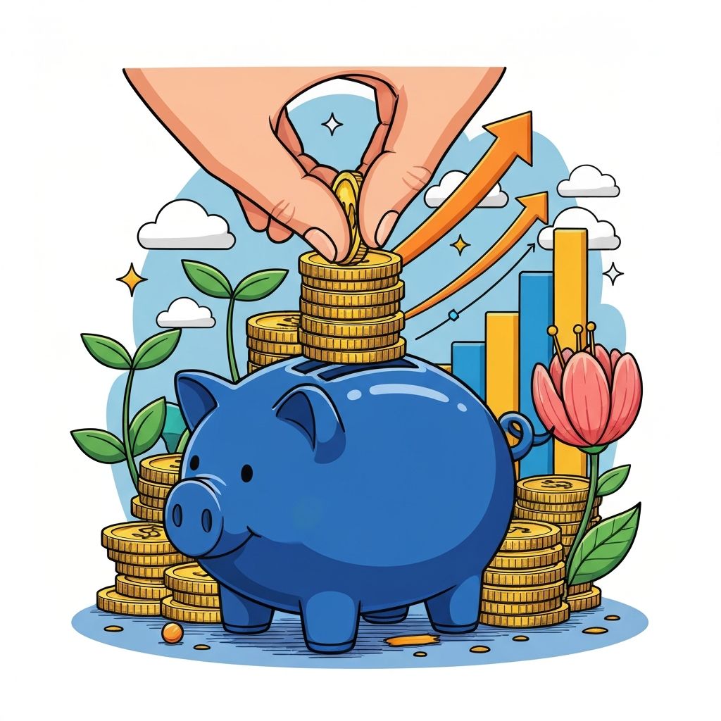 Savings and financial planning illustration